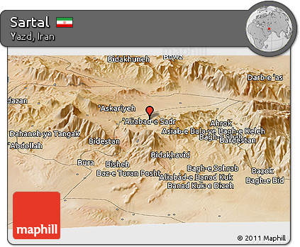 Satellite Panoramic Map of Sartal