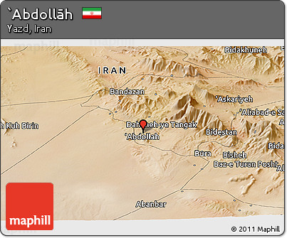 Satellite Panoramic Map of `Abdollāh