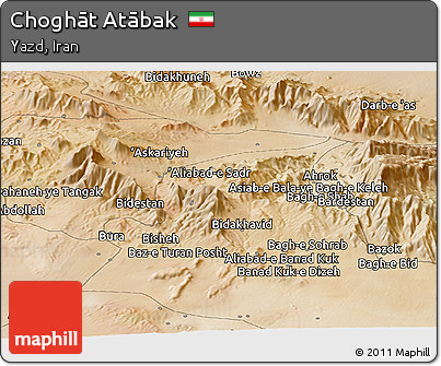 Satellite Panoramic Map of Choghāt Atābak