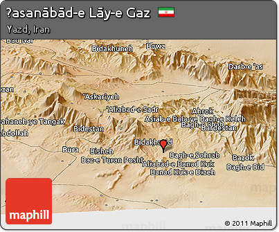 Satellite Panoramic Map of Ḩasanābād-e Lāy-e Gaz
