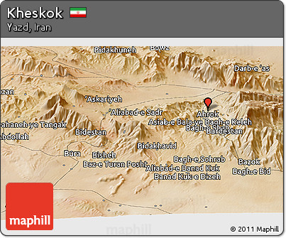 Satellite Panoramic Map of Kheskok