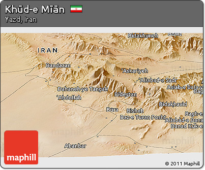 Satellite Panoramic Map of Khūd-e Mīān