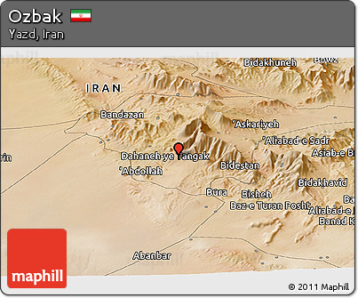 Satellite Panoramic Map of Ozbak
