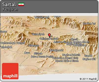 Satellite Panoramic Map of Sartal