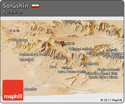 Satellite Panoramic Map of Sorūshīn