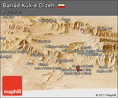Satellite Panoramic Map of Banād Kūk-e Dīzeh