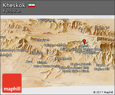 Satellite Panoramic Map of Kheskok