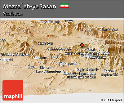 Satellite Panoramic Map of Mazra`eh-ye Ḩasan
