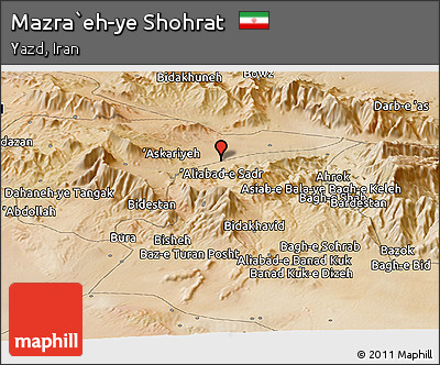 Satellite Panoramic Map of Mazra`eh-ye Shohrat