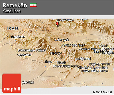 Satellite Panoramic Map of Ramekān