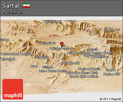 Satellite Panoramic Map of Sartal