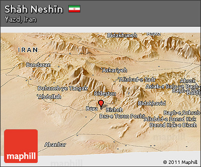 Satellite Panoramic Map of Shāh Neshīn
