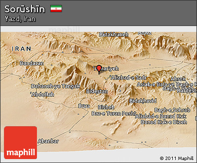 Satellite Panoramic Map of Sorūshīn