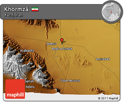 Physical 3D Map of Khormzā
