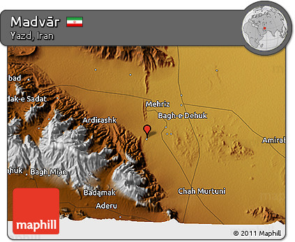 Physical 3D Map of Madvār