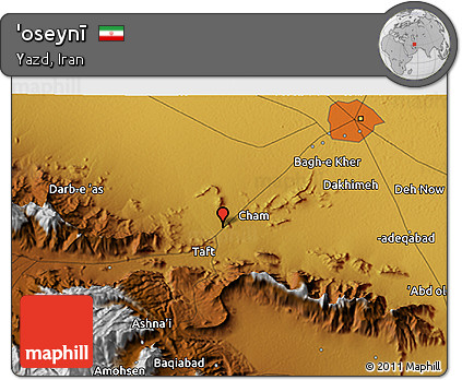 Physical 3D Map of 'oseynī