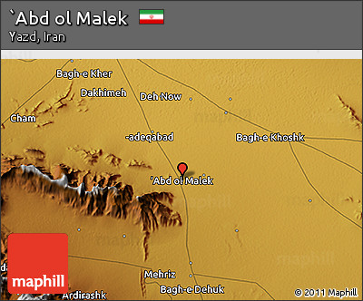 Physical 3D Map of `Abd Ol Malek