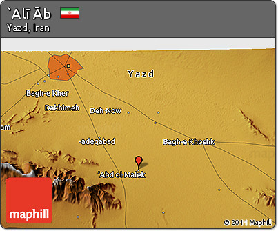Physical 3D Map of `Alī Āb