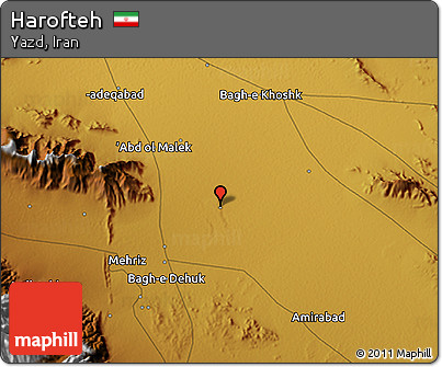 Physical 3D Map of Harofteh