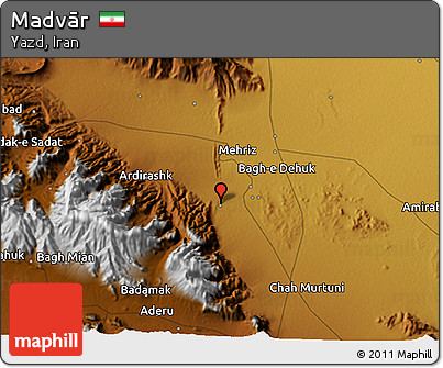 Physical 3D Map of Madvār