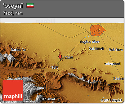 Physical 3D Map of 'oseynī