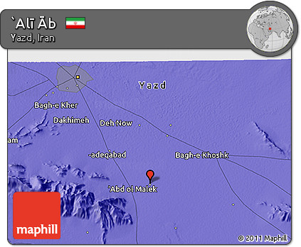 Political 3D Map of `Alī Āb