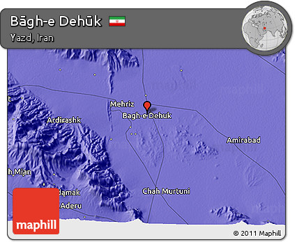 Political 3D Map of Bāgh-e Dehūk