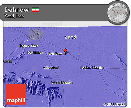 Political 3D Map of Dehnow