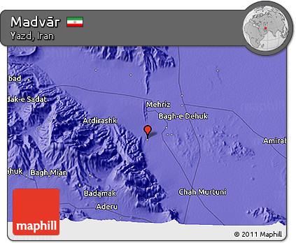 Political 3D Map of Madvār