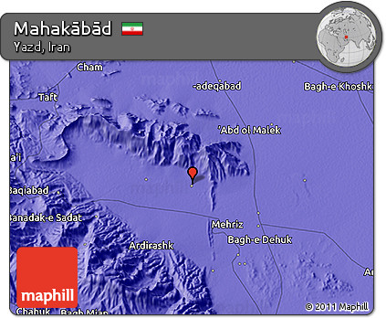 Political 3D Map of Mahakābād