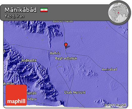 Political 3D Map of Mānīkābād