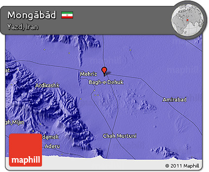 Political 3D Map of Mongābād