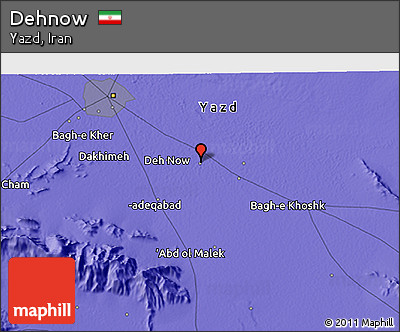 Political 3D Map of Dehnow
