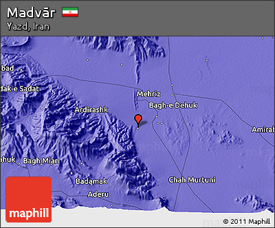 Political 3D Map of Madvār