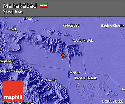 Political 3D Map of Mahakābād