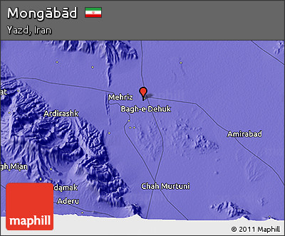 Political 3D Map of Mongābād