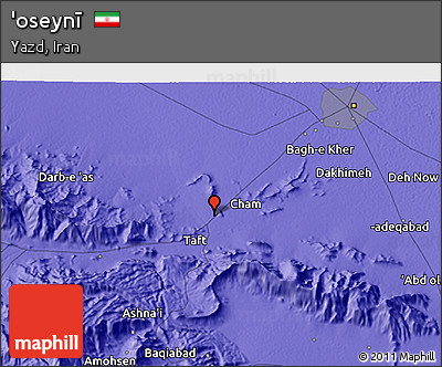 Political 3D Map of 'oseynī