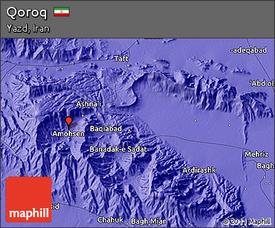 Political 3D Map of Qoroq
