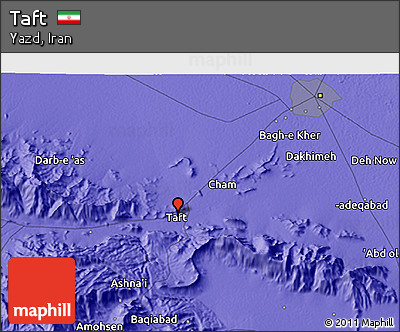 Political 3D Map of Taft