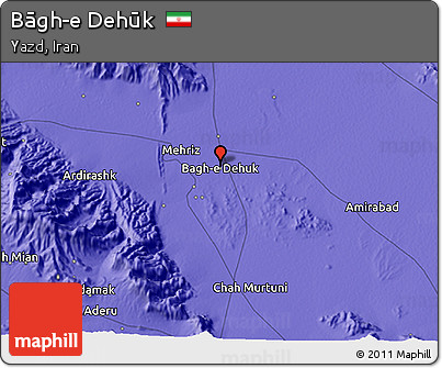 Political 3D Map of Bāgh-e Dehūk