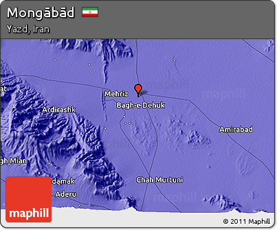 Political 3D Map of Mongābād