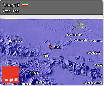 Political 3D Map of 'oseynī