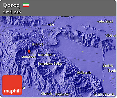 Political 3D Map of Qoroq