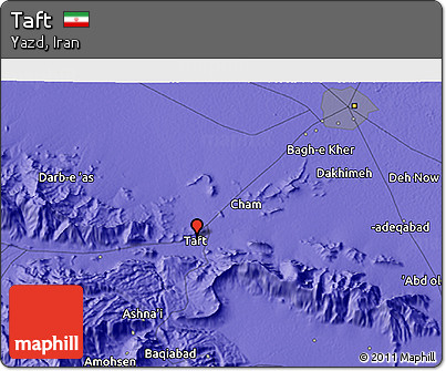 Political 3D Map of Taft