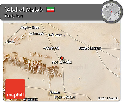 Satellite 3D Map of `Abd Ol Malek