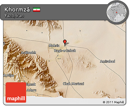 Satellite 3D Map of Khormzā