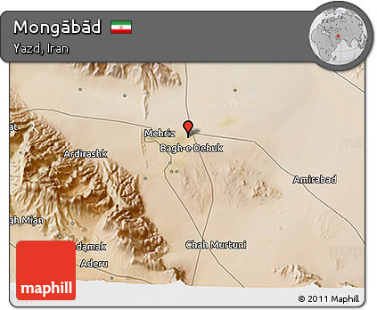 Satellite 3D Map of Mongābād