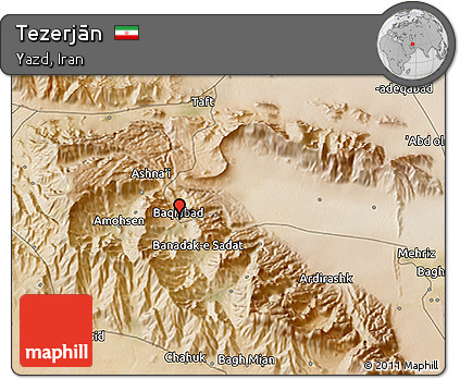 Satellite 3D Map of Tezerjān