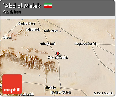 Satellite 3D Map of `Abd Ol Malek