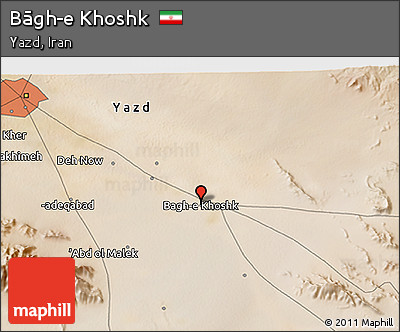 Satellite 3D Map of Bāgh-e Khoshk